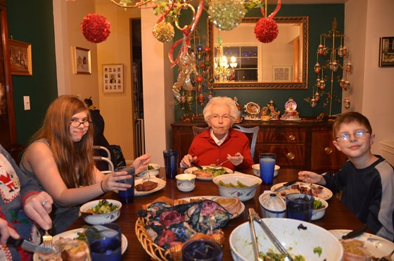 2011 Christmas Eve Dinner: at Chris & Susan's house