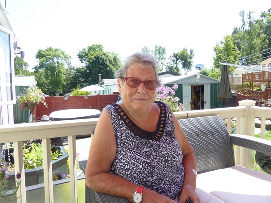 Mum loved to sit in the garden, especially when the sun was shining.