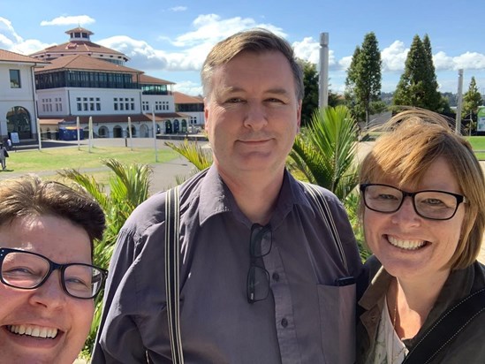 Bex, Stephen and Philippa at Massey University (Auckland, NZ) - March 2020