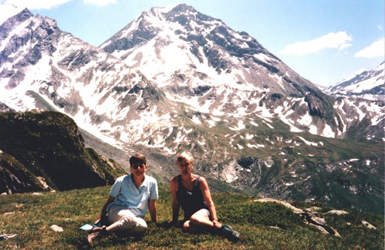 Vicky & Sue in French Alps 2023 near Lake Verdet