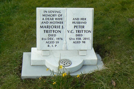 Having waited the year as required by the council, the headstone has been replaced.