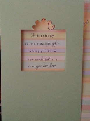 B-Day Card From " His keeper " ( Front )