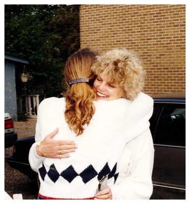 My first hug and meeting Sept. 22, 1995