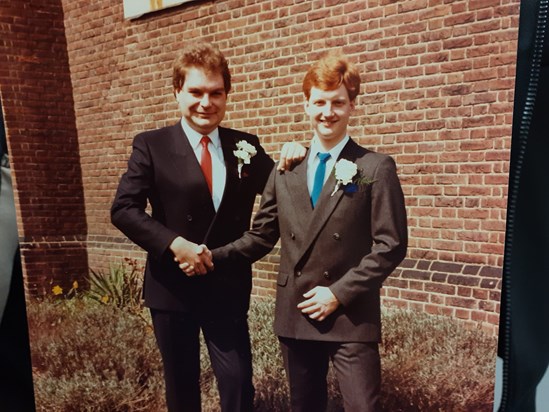 Best Man to Colin, April 1986