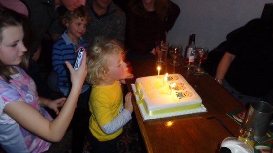 Jack blowing out the magic candles