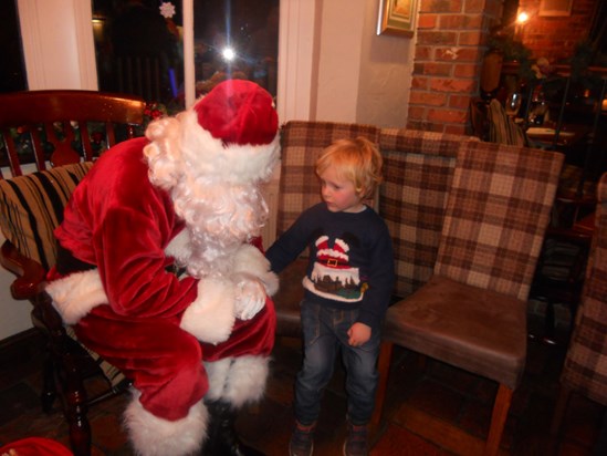 Donna's little boy Jack visiting Father Christmas