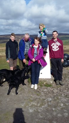 Top of Nicky Nook including the dogs