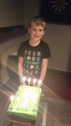 Jack about to blow the candles out