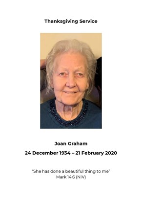 Joan Graham Thanksgiving Service photo Page 1