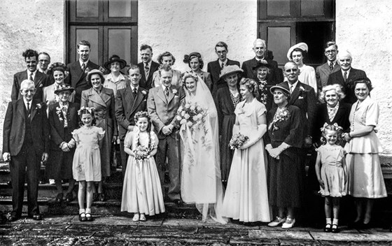 George & Joan - group wedding photo 21st August 1951