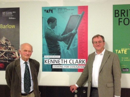 Robin and William at the Kenneth Clark exhibition, Tate Britain 2014
