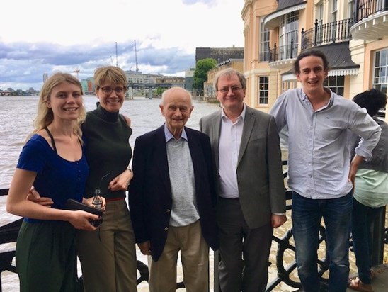 Emily, Mary, Robin, William, and Hugh, Trafalgar Tavern, Greenwich, June 2017