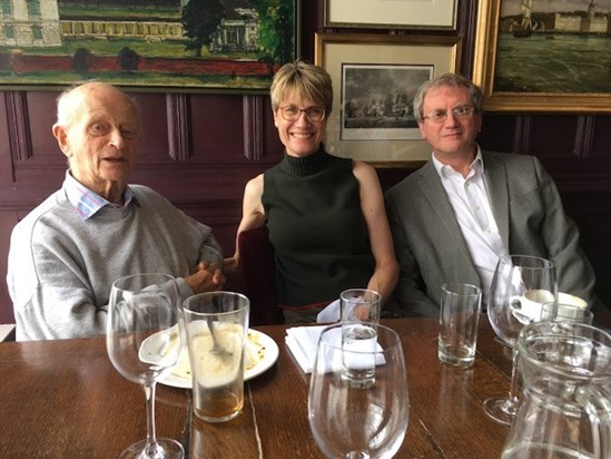 Robin, Mary, and William, Trafalgar Tavern, June 2017