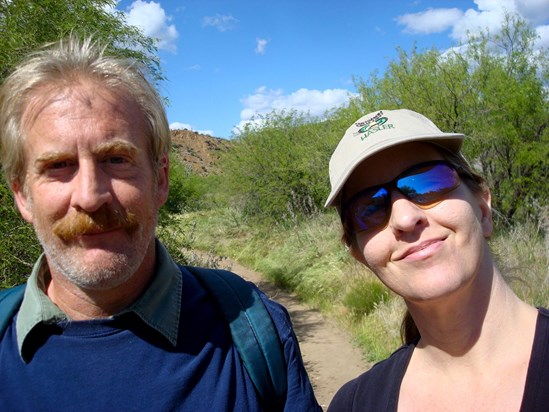 Greg & sister Sylv hiking in Cave Creek