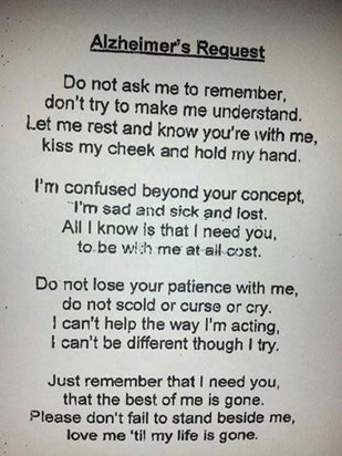 Beautiful poem about Dementia