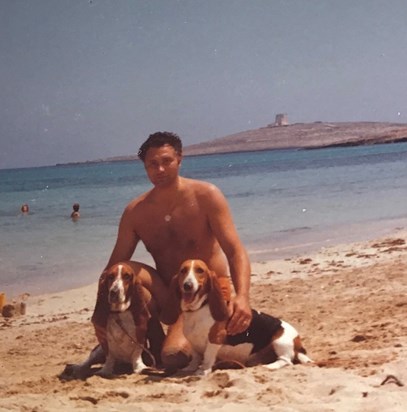 With Freda and Maya, Little Armier Beach, Malta 