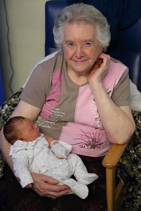 Eileen with great-granddaughter in 2017