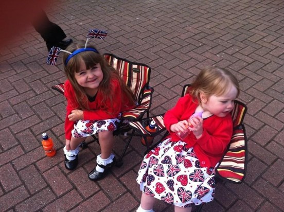 Elodie and Maddie at our street party for the Queen’s Diamond Jubilee!