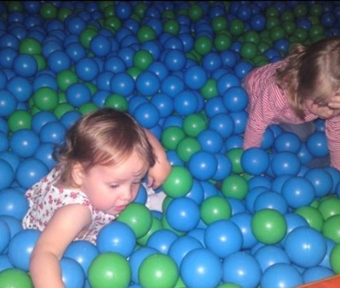 Chilling in the ball pool