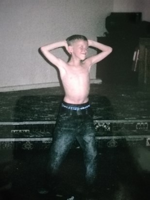 Our kieran loved taking his clothes off, always the cheeky chappie love you son xxe