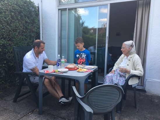 Tim and Alfie with Granny Berry Summer 2017