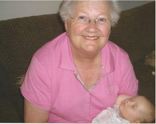 Doting Gran with young baby Freya 2010