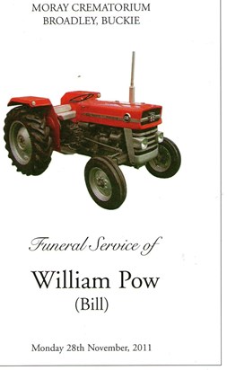 funeral service card front