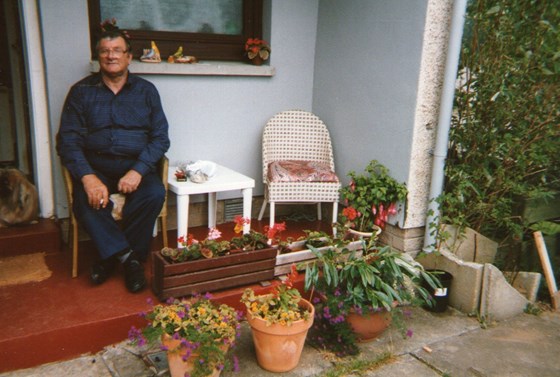 Bill outside his home in kennethmont