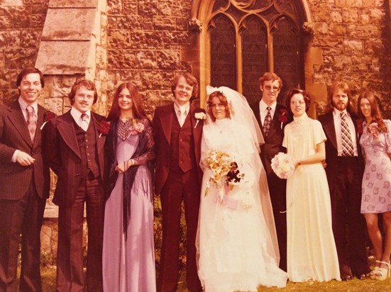 At Valerie and Keith Jones wedding 1976