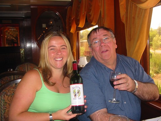 Keith on the Napa Wine Train with his daughter Gail