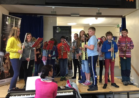 Trumpets in Chinley Junior Wind Band 2018, didn’t manage to catch them smiling