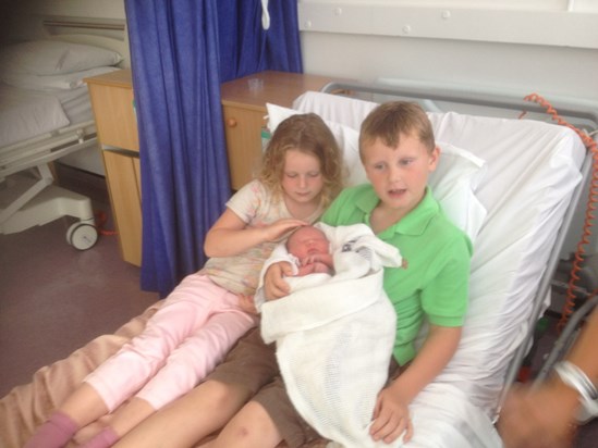 Harry & Jess with Isabelle (1 day old).