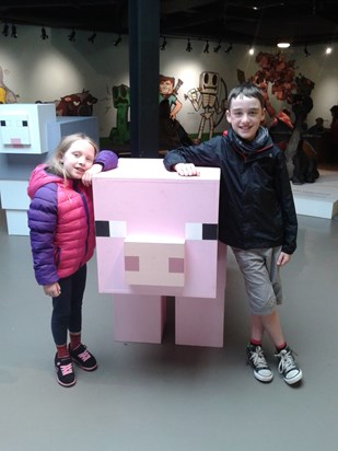 Me and Iestyn at Minecraft. xx
