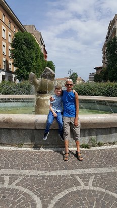 Glynn & Grandson Kealen in Italy