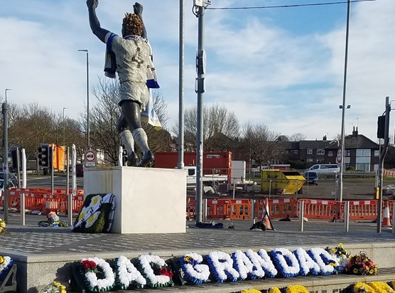 Glynn's flowers at the home of Leeds United, Elland Road.