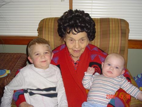 Ma with her "little men"