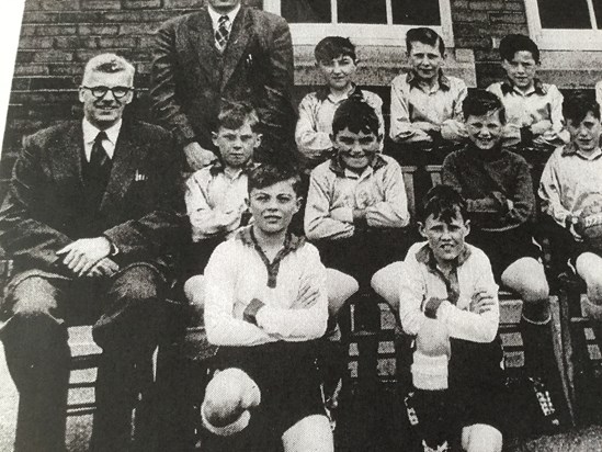 Brian at Dubmire school team of 1957/58 when he was 11.