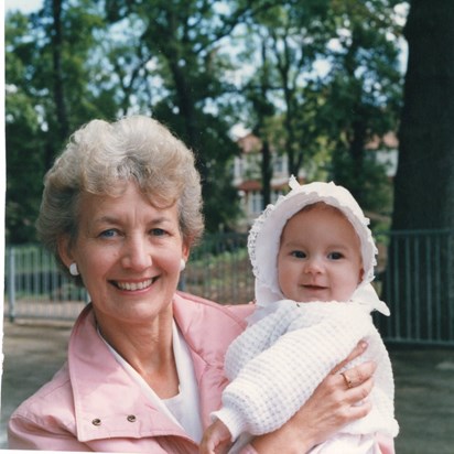 Audrey with Sophie 1988