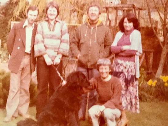 Nana  Grandad with Linda David Julia  Sam the dog