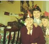 Karen, Claire and Sandra (Mum) at Nanna Baguleys, Christmas in mid 80's