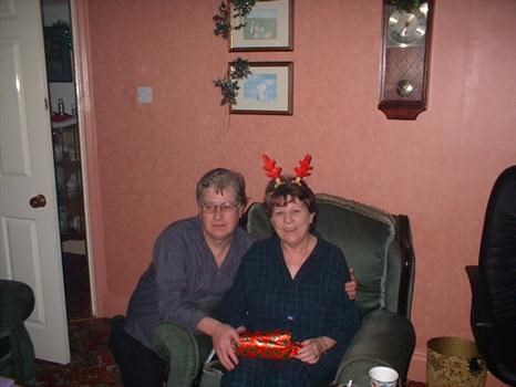 Mum and Dad with presents