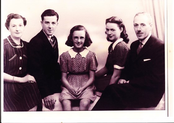 Mum, Mike with their parents and sister.