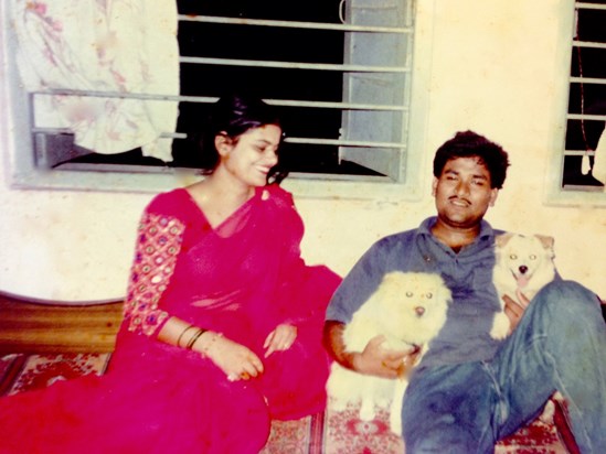Prabhat and Abha in 1995