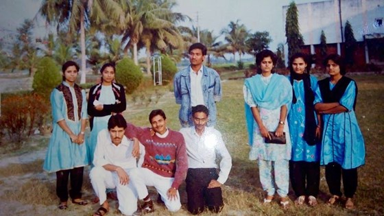 Abha and Prabhat at College in 1991