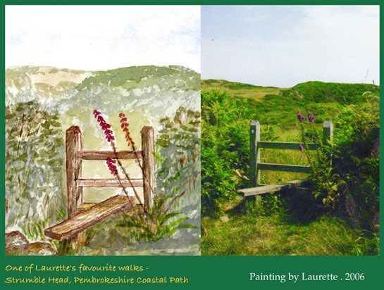 Laurette loved the Pembrokeshire Coastal path.