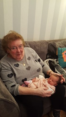 Ann meeting my daughter for the first time. Caroline x 