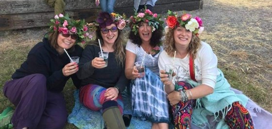 Sweet memories.  Gin and tonics, flowers in our hair, wellness retreat Wales 🌸❤️🌸  inbound3911739584985451621
