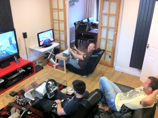 F1 race nights with Andy, Luke & Ryan (what a shocking set up!)