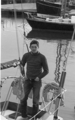 Colin at sea.  He would take his troops sailing when they had a break.