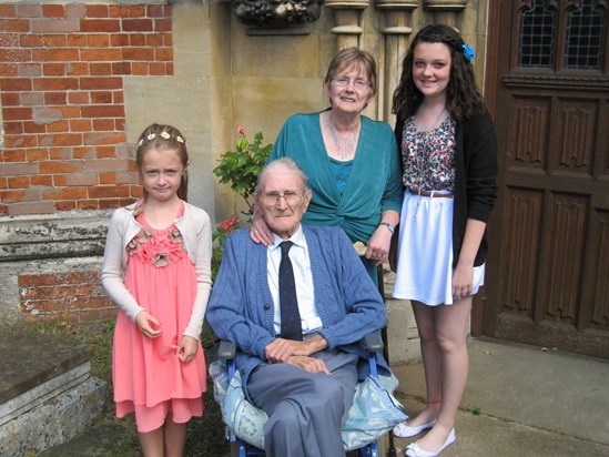 Bob and Val with Great Grand Children Toyah and Emily.